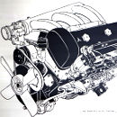Ein von Toni Geppert komplett neu aufgebauter 300 SL Motor